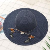 Fashion Korean Ladies Embroidery Big Beach Straw Hat Xb190412116991 main image 5