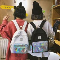 Japanese Harajuku Laser Mosaic Campus Backpack Hx190413117315 main image 3