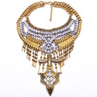 Europäische Und Amerikanische Mode Beliebte Weibliche Übertreibung Halskette Luxus Diamant Lange Schlüsselbein Kette Yiwu Schmuck Großhandel main image 4