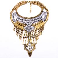 Europäische Und Amerikanische Mode Beliebte Weibliche Übertreibung Halskette Luxus Diamant Lange Schlüsselbein Kette Yiwu Schmuck Großhandel main image 6