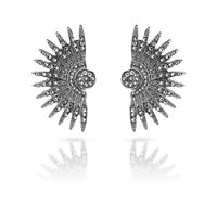 Womens Electroplating Alloy Scalloped Thorns With Sunburst  Earrings Gy190416117529 main image 3