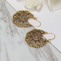 Womens Alloy  Creative Retro Cutout Round Flower Alloy Geometry Earrings Gy190416117571 main image 4