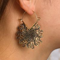 Womens Fashion Vintage Openwork Flower Peacock Earrings Gy190416117580 main image 3