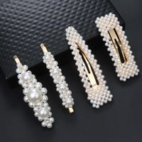 Womens Electroplated Alloy  Fashion Simple Word Beads Hairpin Hair Accessories Gy190416117613 main image 3