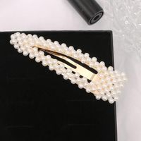 Womens Electroplated Alloy  Fashion Simple Word Beads Hairpin Hair Accessories Gy190416117613 main image 4