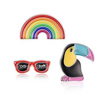 Unisex Parrot / Rainbow / Sunglasses Plating Alloy Brooches Lp190416117643 main image 1