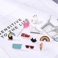 Unisex Parrot / Rainbow / Sunglasses Plating Alloy Brooches Lp190416117643 main image 4