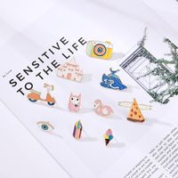 Unisex Pizza / Gesture / Eye Plating Alloy Brooches Lp190416117646 main image 5