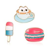 Unisex Cat / Coffee Cup / Stick Ice Plating Alloy Brooches Lp190416117656 main image 2