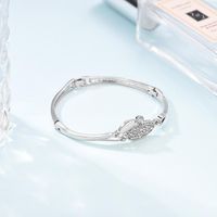 Coréenne Tendance Simple Chic Froid Vent Géométrique Forme Ronde Diamant Alliage Bracelet E-commerce Hot-vente Produit main image 1