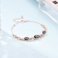 Japonais Et Coréen Nouvelle E-commerce Hot-vente Produit Bonbon Sucré Forme Bracelet Géométrique Ronde Strass Incrusté Alliage Main Bijoux main image 2