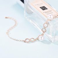 De  Infini Symbole Modélisation Bracelet Perle Embellie Diamant 8 En Forme De Main Réglable Bijoux main image 4
