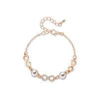 De  Infini Symbole Modélisation Bracelet Perle Embellie Diamant 8 En Forme De Main Réglable Bijoux main image 6