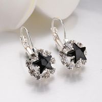 Womens Star Inlay Imitated Crystal Korean Version Of The Star Imitated Crystal Alloy Earrings Bq190416117740 main image 8
