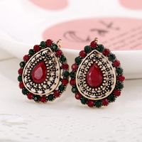 Womens Round Rhinestone Stylish Personality With Rhinestones Alloy Earrings Kq190416117771 main image 6