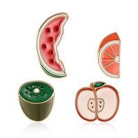 Außenhandels Quelle Neue Produkte Obsts Erie Kiwi Apfel Orange Wassermelone Form Abzeichen Brosche Mode Tasche Schnalle main image 2