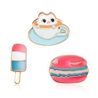 Unisex Cat / Coffee Cup / Stick Ice Plating Alloy Brooches Lp190416117656 sku image 1