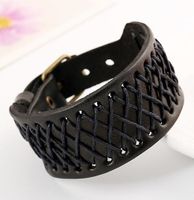 Unisex Geometric Leather  Hot Sale Vintage Weaving Bracelets &amp; Bangles Pk190416117720 sku image 1