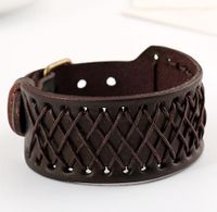 Unisex Geometric Leather  Hot Sale Vintage Weaving Bracelets &amp; Bangles Pk190416117720 sku image 2