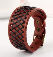 Unisex Geometric Leather  Hot Sale Vintage Weaving Bracelets &amp; Bangles Pk190416117720 sku image 3