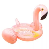 Wanmei Großhandel Ins Neue Pailletten Roségold Flamingo Schwimmende Reihe Aufblasbares Wasser Reittier Erwachsenen Schwimmende Bett main image 6