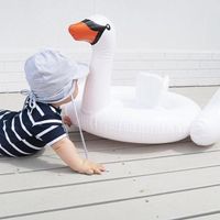 Rose Alloy Flamingo Seat Ring White Swan Sitting Circle Baby Inflatable Swimming Ring Ww190417117899 main image 4
