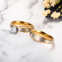 Couple-style Rhinestone Stainless Steel Rings Tp190418118098 main image 5