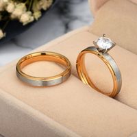 Couple-style Rhinestone Stainless Steel Rings Tp190418118098 main image 6