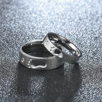 Couple Heart Shaped Stainless Steel Rings Tp190418118100 main image 6