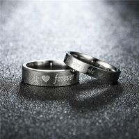 Couple Heart Shaped Stainless Steel Rings Tp190418118108 main image 5
