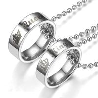Couple Crown Hot New  Stainless Steel Necklace Tp190418118120 main image 6