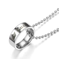 Couple Crown Hot New  Stainless Steel Necklace Tp190418118120 main image 4