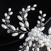 Womens New Handmade White Imitated Crystal Insert Comb  Floral Braided Alloy Mi Anino Hs190418118157 main image 5