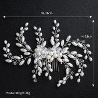 Womens New Handmade White Imitated Crystal Insert Comb  Floral Braided Alloy Mi Anino Hs190418118157 main image 6