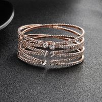 Hot Sale Europäische Und Amerikanische Mode Kreuz Mehr Schicht Iges Armband Elastische Öffnung Diamant Armband Mode Schmuck Großhandel main image 8