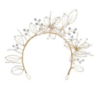 Womens Simple Wild Alloy Flower Hand-studded  Floral Imitated Crystal Hair Accessories Hs190418118181 main image 7