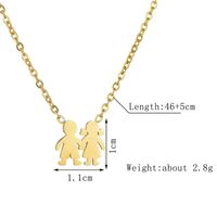 Europe Et En Amérique Croix Frontière Chaud-vente Nouveaux Produits En Acier Inoxydable Élégant Brillant Garçons Et Filles Main Dans La Main Couple Collier Pendentif Lot Mixte main image 3