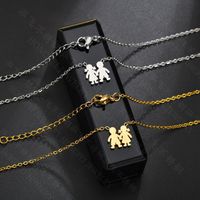 Unisex Doll Plating Stainless Steel Necklaces Hf190418118193 main image 6