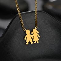 Unisex Doll Plating Stainless Steel Necklaces Hf190418118193 main image 7