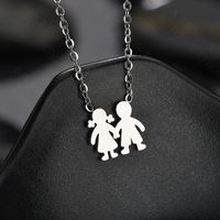 Unisex Doll Plating Stainless Steel Necklaces Hf190418118193 main image 8
