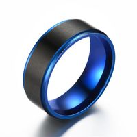Fashion New High-end Elegant Aristocratic Blue Steps Unisex Star Stainless Steel Rings Tp190418118106 sku image 1
