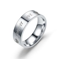 Couple Heart Shaped Stainless Steel Rings Tp190418118108 sku image 3