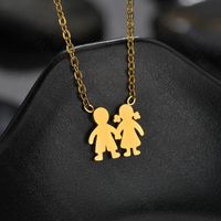 Unisex Doll Plating Stainless Steel Necklaces Hf190418118193 sku image 2