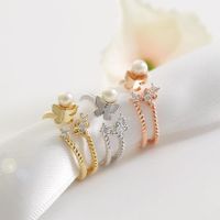 Womens Insect Plating  Butterfly Beads Cute Alloy Rings Ms190419118271 main image 4