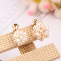 Womens Beads And Beads Alloy Fashionable Temperament Flower Earrings Rr190419118308 main image 4