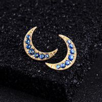 Womens Moon Colorful Rhinestone Fashion Alloy Earrings Qd190419118366 main image 4
