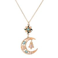Womens Floral Rhinestone Alloy Dragonfly Dripping Sun Flower Necklaces Qd190419118377 main image 2
