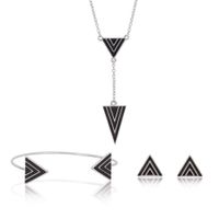 Womens Rhinestone Alloy Triangle Jewelry Set Xs190419118388 main image 1