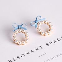 Womens Bow Plating Alloy Earrings Ms190419118275 sku image 1