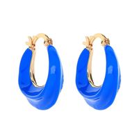 Kreative Emaille Tropf Öl Geometrische Ohrringe Europäische Und Amerikanische Kalte Stil Persönlichkeit Temperament Ohrringe Einteilige Me00170 sku image 3